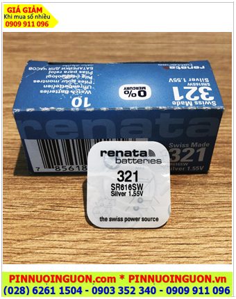 Renata 321 _Pin SR616SW; Pin đồng hồ 1.55v Silver Oxide Renata 321 _Pin SR616SW